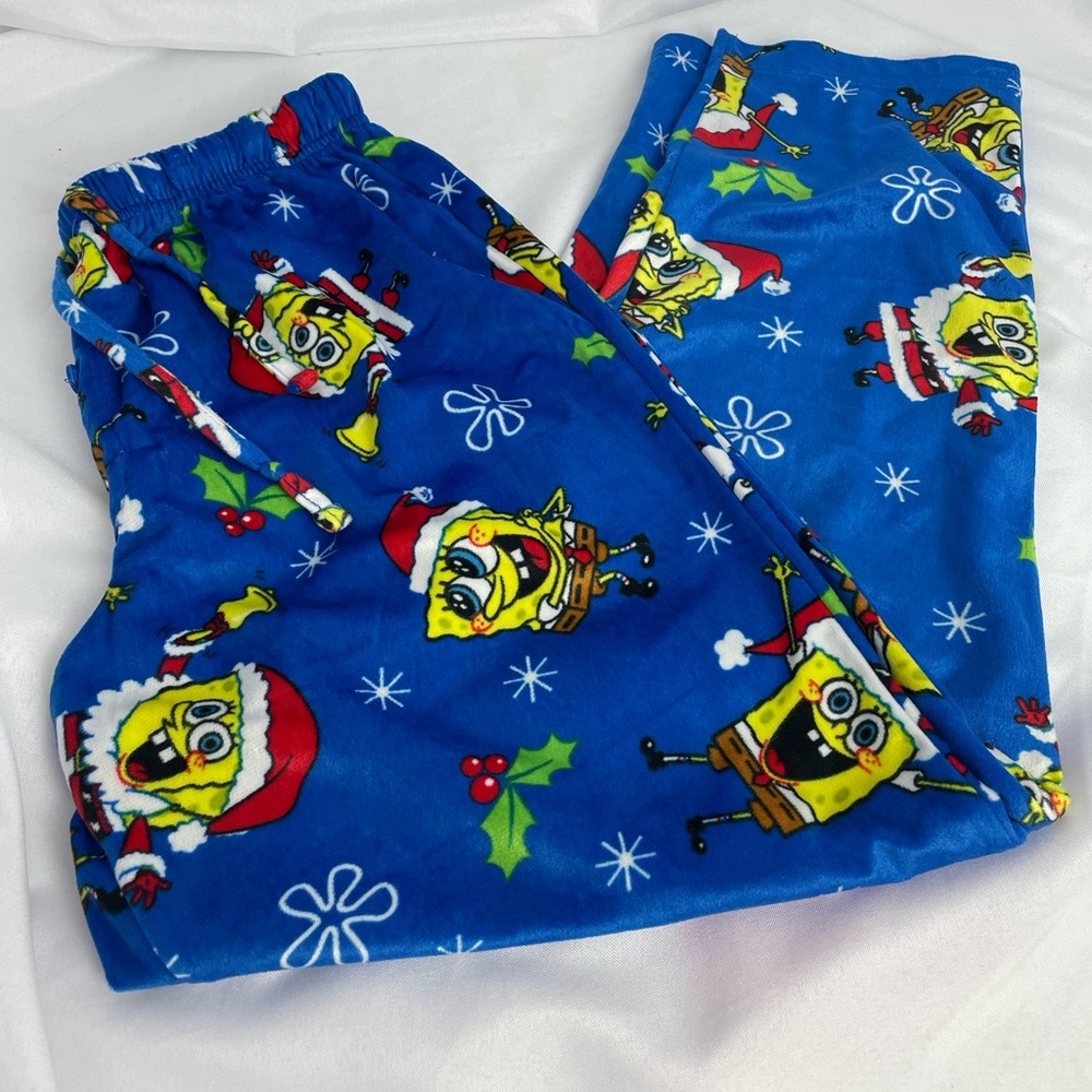 SpongeBob SquarePants Christmas Pajama Pants- Super Soft